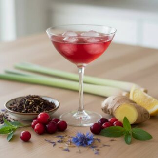 Cocktail de CANNEBERGE sans alcool, sans sucre
